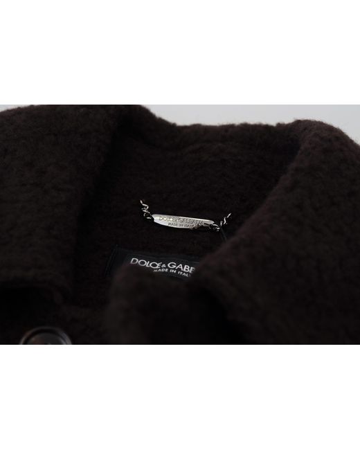 Dolce & Gabbana Black Elegant Alpaca Wool Blend Jacket for men