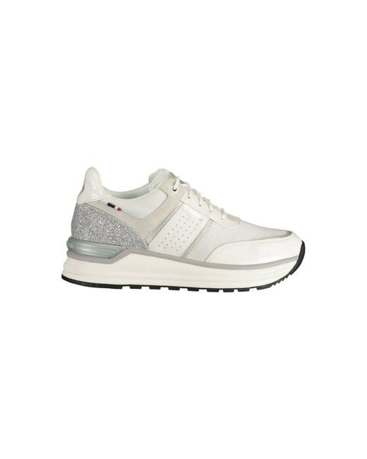 U.S. POLO ASSN. White Polyester Sneaker for men