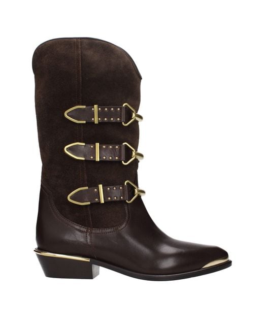 Isabel Marant Brown Mexia Ankle Boots Leather/Chocolate
