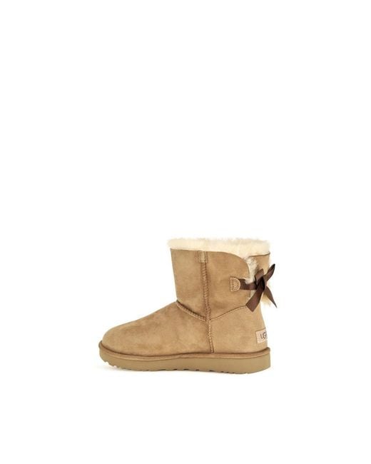 Ugg Natural Beige Leather Ankle Boots