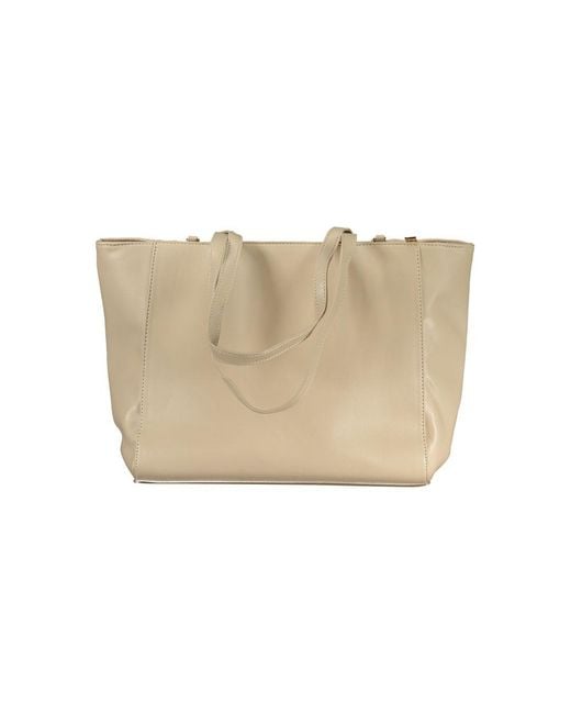Laura Biagiotti Natural Beige Pvc Handbag