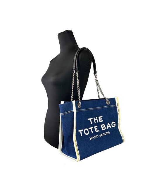 Marc Jacobs Blue Denim Chain Medium The Tote Bag