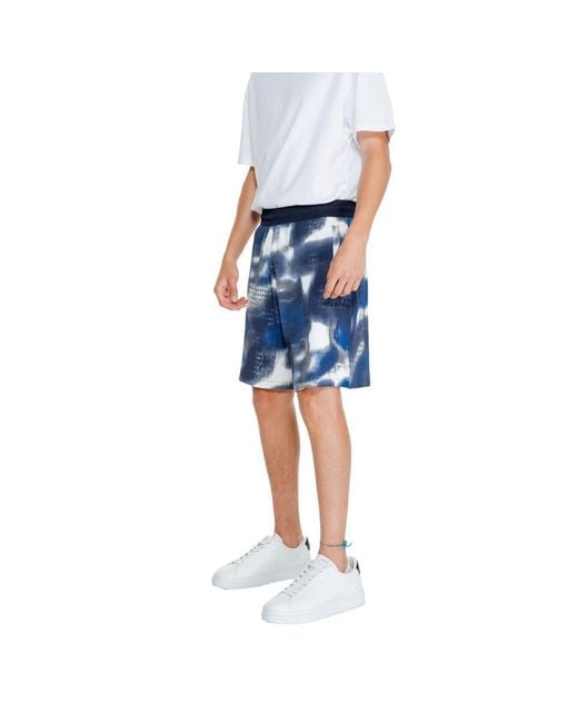 ARMANI EXCHANGE Blue Cotton Bermuda Shorts for men