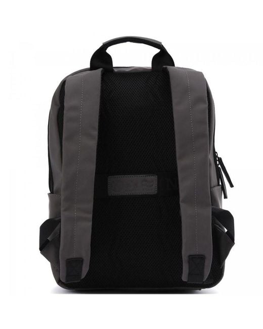 La Martina Black Gray Polyethylene Backpack for men