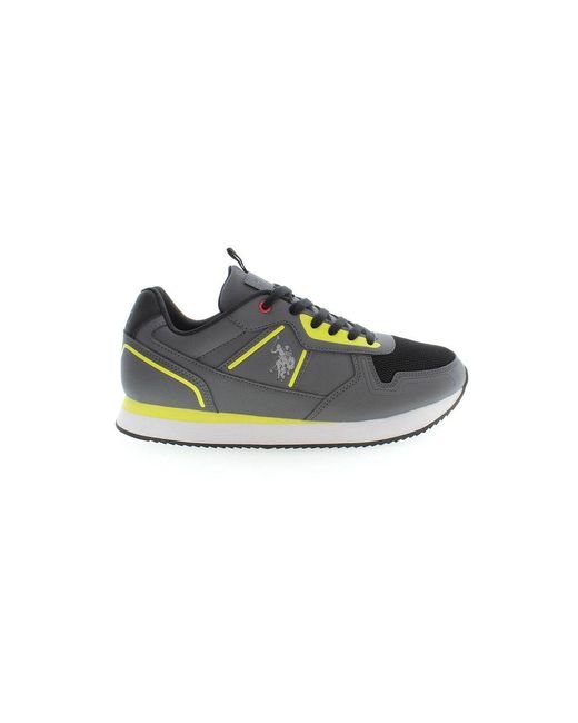 U.S. POLO ASSN. Green Gray Polyester Sneaker for men