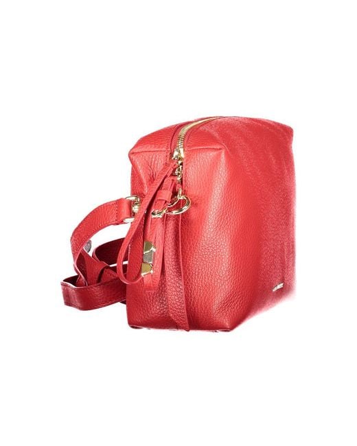 Coccinelle Red Rosso Leather Handbag
