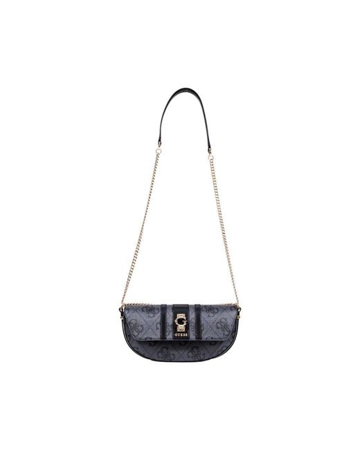 Guess White Gray Polyethylene Belt Bag