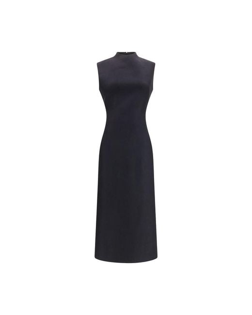 Maison Margiela Blue Black Wool Oves Aries Casual Dress