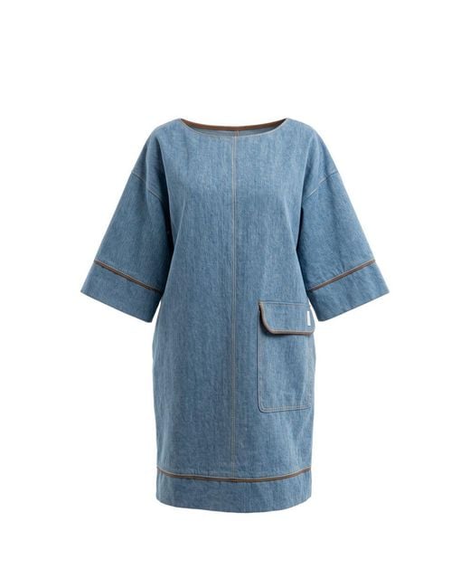 Trussardi Blue Cotton Dress