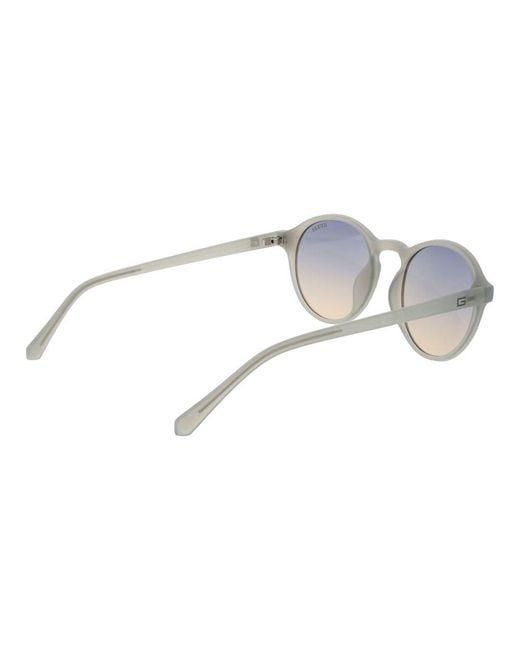Guess Metallic Gray Plastic Sunglasses for men