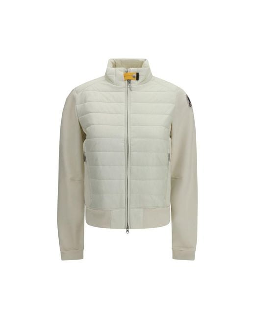 Parajumpers Green White Polyamide Bomber