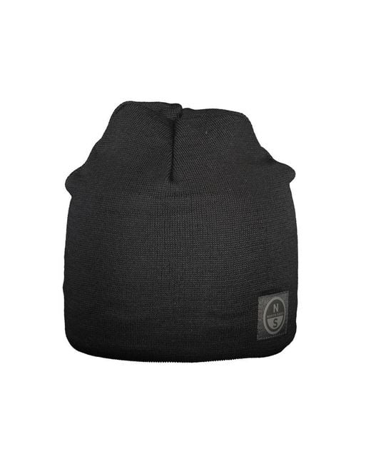 North Sails Black Wool Men Cap for men