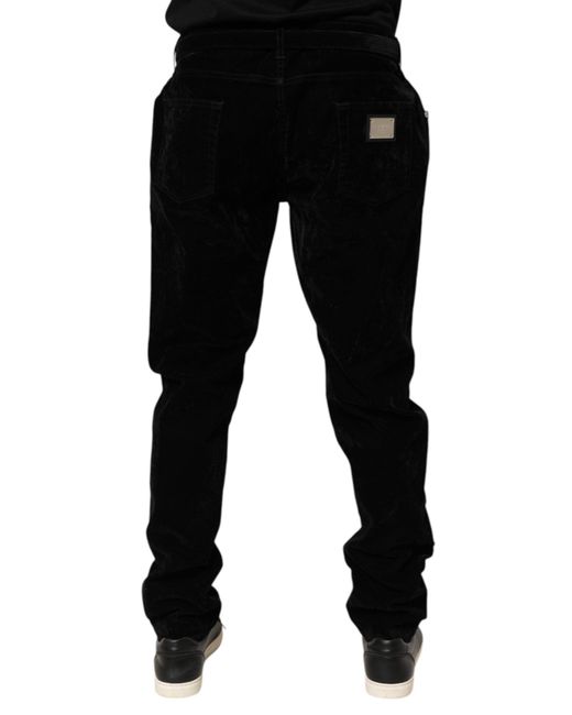 Dolce & Gabbana Black Cotton Slim Fit Denim Trouser Jeans Viscose Elastane for men