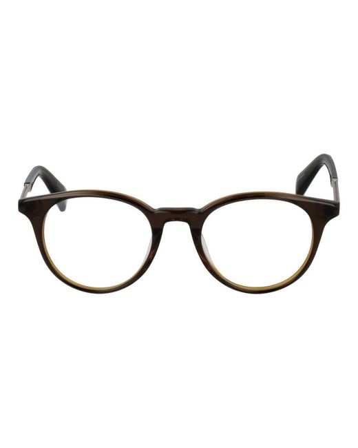 Yohji Yamamoto Black Brown Plastic Glasses (frames) for men