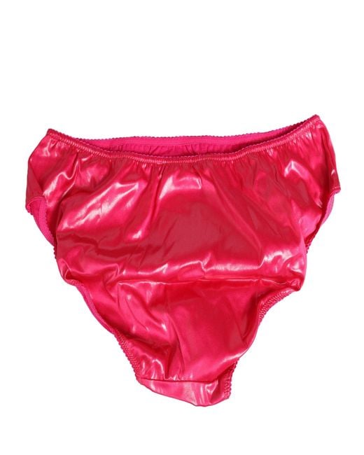 Dolce & Gabbana Pink Silk Satin Slip Girdle Panty Underwear