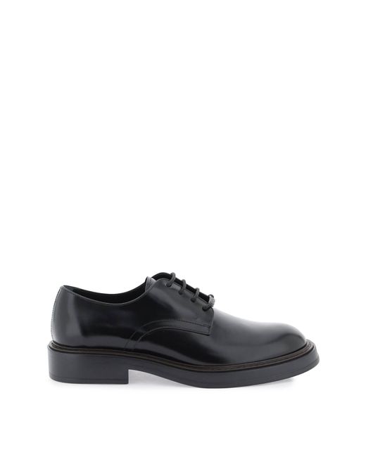 Tod's Black Leather Lace-up Shoes for men