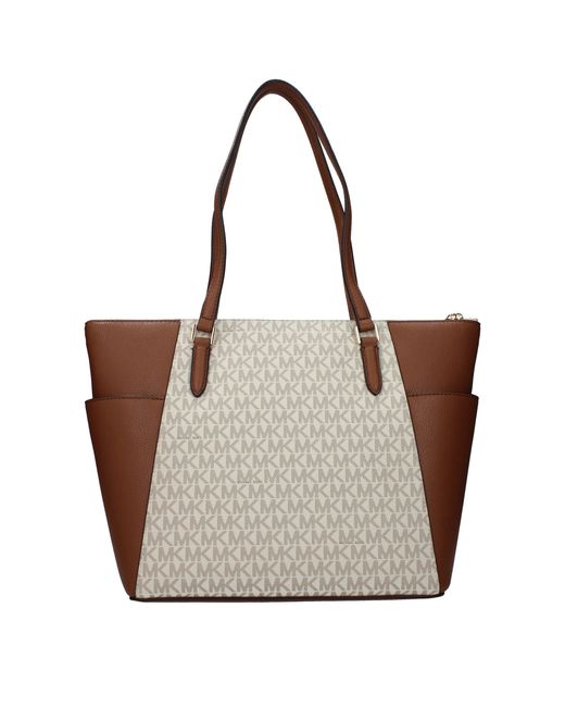 Michael Kors Brown Charlotte Shoulder Bag/ Leather