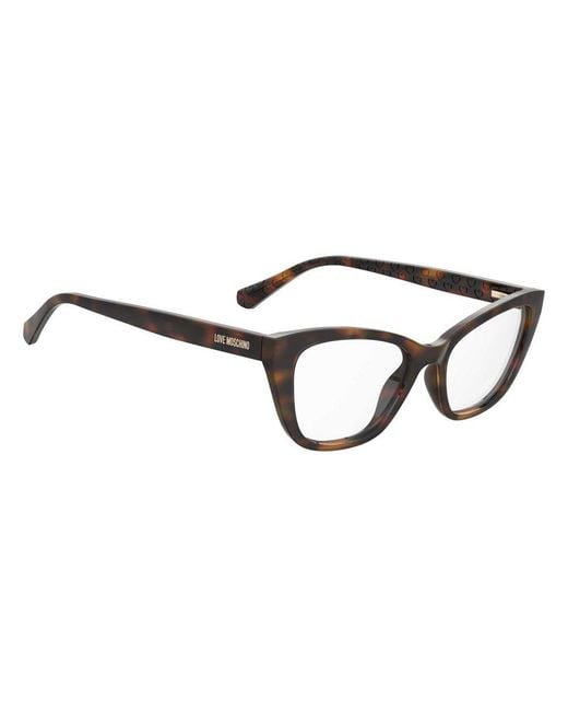 Love Moschino Black Brown Cellulose Propionate Glasses (frames)