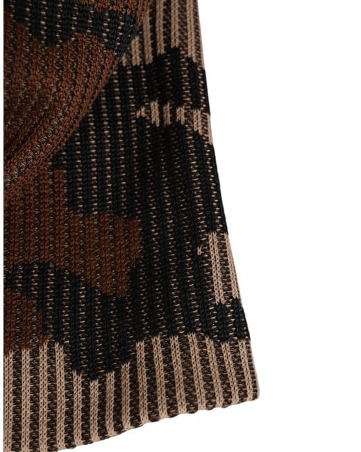 Dolce & Gabbana Brown Camouflage Balaclava Mask Cap Hat for men