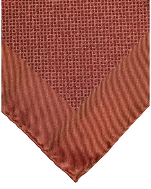 Dolce & Gabbana Red Silk Square Foulard Scarf for men