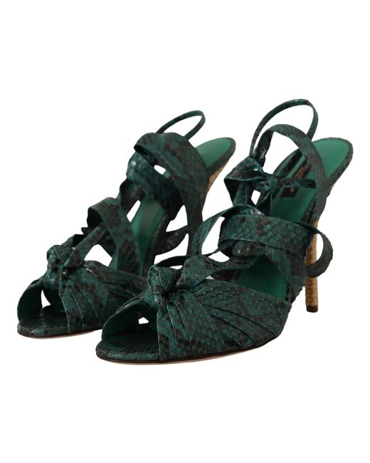 Dolce & Gabbana Green High Heel Sandals