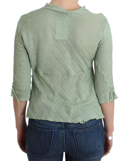 Ermanno Scervino Green Chic Knitted Top – Ethereal Elegance