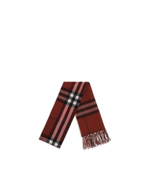 Burberry Red Bordeaux Cashmere Scarf