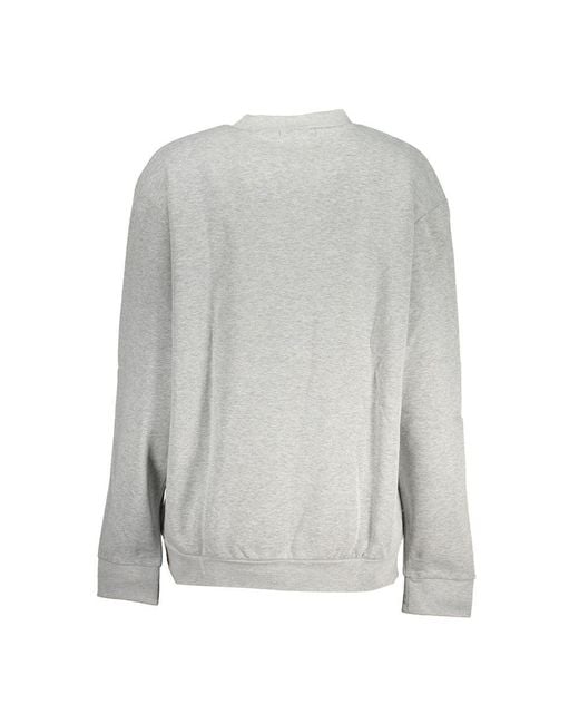 Roberto Cavalli Gray Chic Crew Neck Fleece Sweatshirt