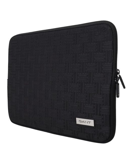 Gant Black Sleek Neoprene Laptop Sleeve for men