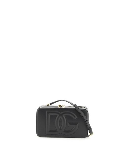 Dolce & Gabbana Black Leather Camera Bag