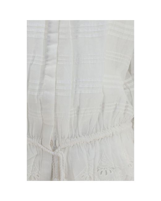Isabel Marant Gray White Polyester Blouse