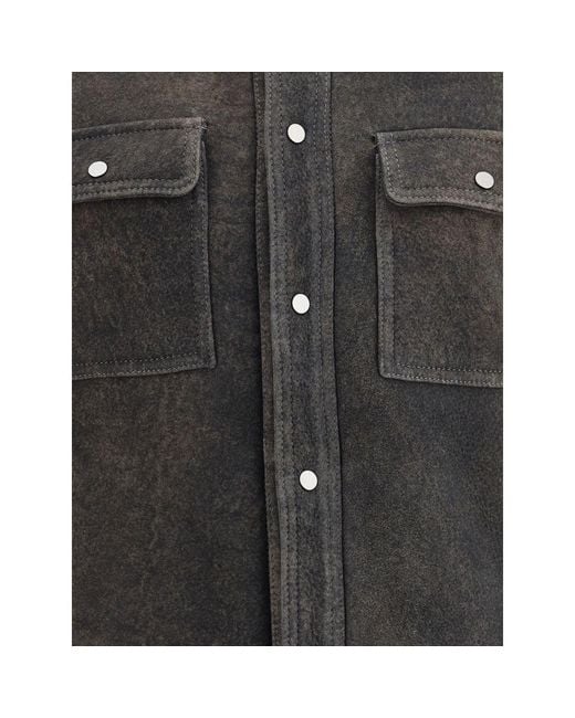 Salvatore Santoro Black Shearling Jacket for men