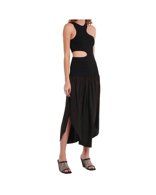 Stella McCartney Black Silk Cut-Out Maxi Dress