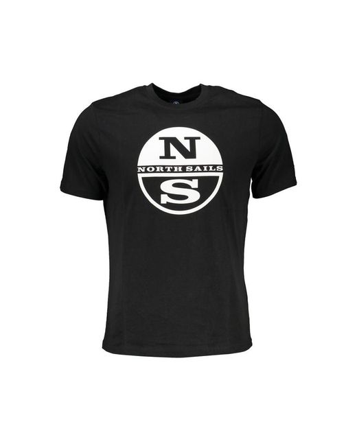 North Sails Black Cotton T-Shirt for men