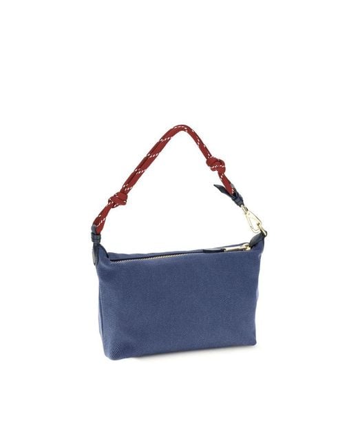 Miu Miu Blue Cotton Shoulder Bag