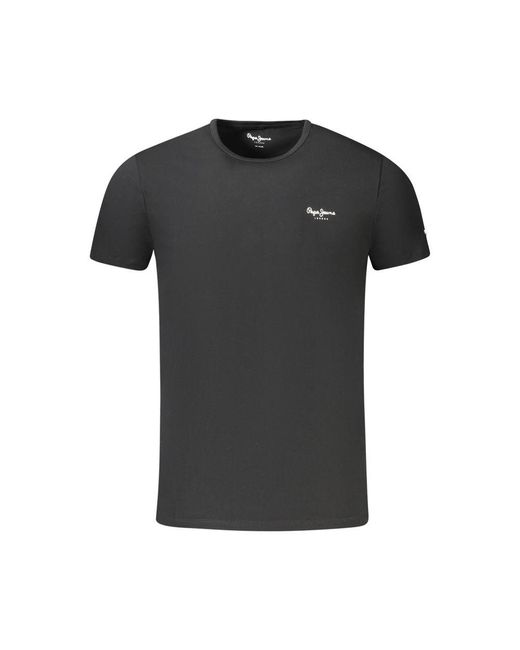 Pepe Jeans Black Cotton T-Shirt for men