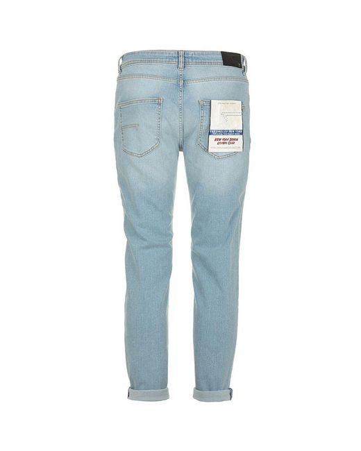 Fred Mello Light Blue Cotton Jeans & Pant for men