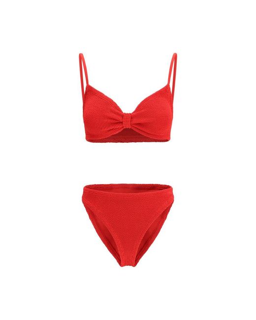 Hunza G Red Multicolor Polyamide Bikini