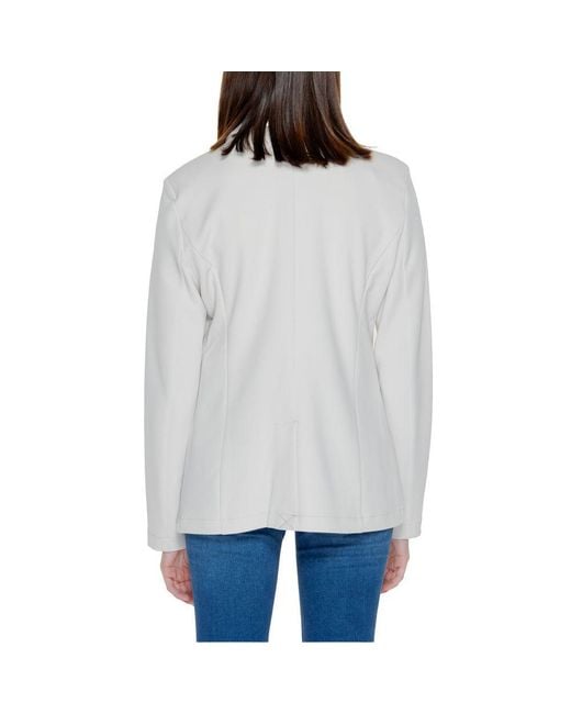 ONLY Gray Beige Polyester Blazer