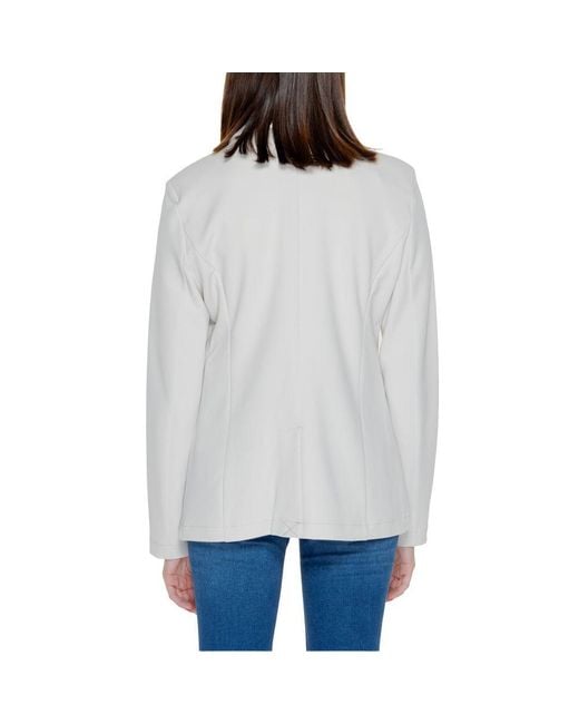 ONLY Gray Beige Polyester Blazer