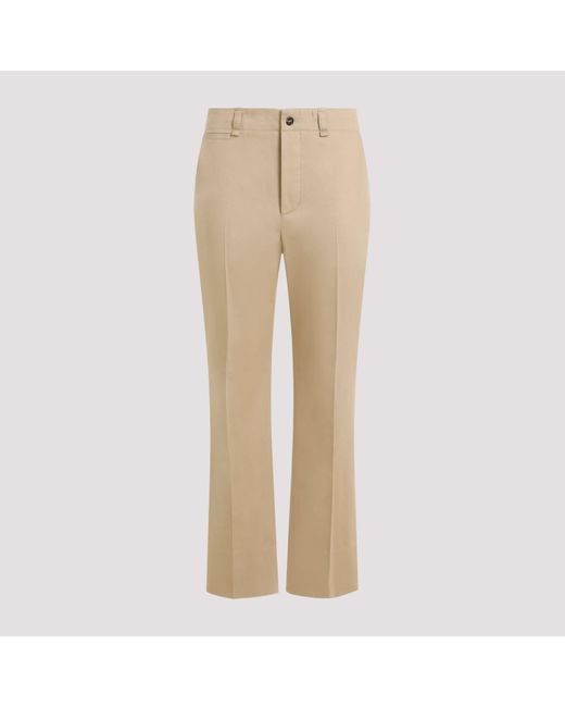 Saint Laurent Natural Beige Cotton Pants
