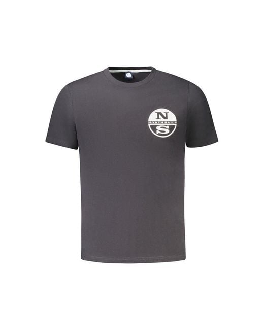 North Sails Black Cotton T-Shirt for men
