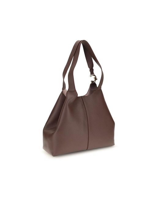 Coccinelle Brown Calf Leather Bos Taurus Shoulder Bag