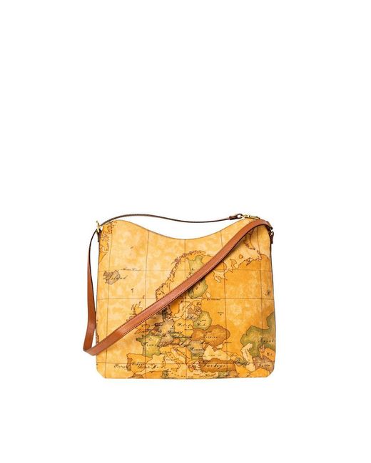 Alviero Martini 1A Classe Yellow Beige Leather Handbag