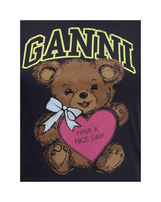 Ganni Blue Teddy T