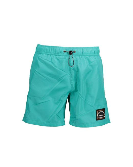Karl Lagerfeld Green Polyester Swim Boxer for men
