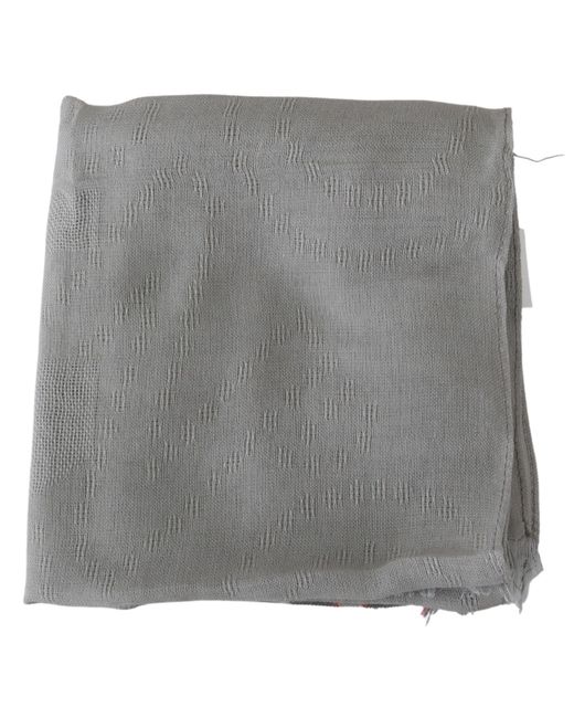 CoSTUME NATIONAL Black Fringe Neck Wrap Cotton Scarf Gray Ms1525bg for men