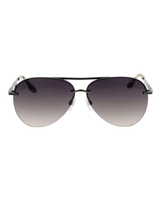 Trussardi Multicolor Gray Metal Sunglasses for men