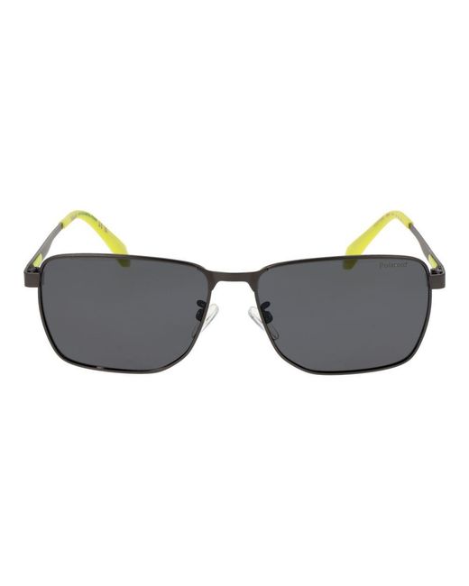 Polaroid Metallic Gray Metal Sunglasses for men