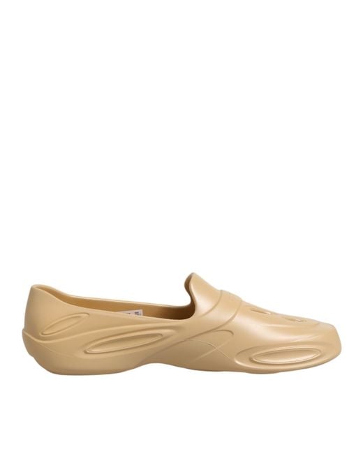 Dolce & Gabbana Natural Beige Rubber Slides Low Top Sneakers Shoes for men